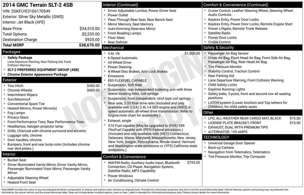 2014 GMC Terrain SLT