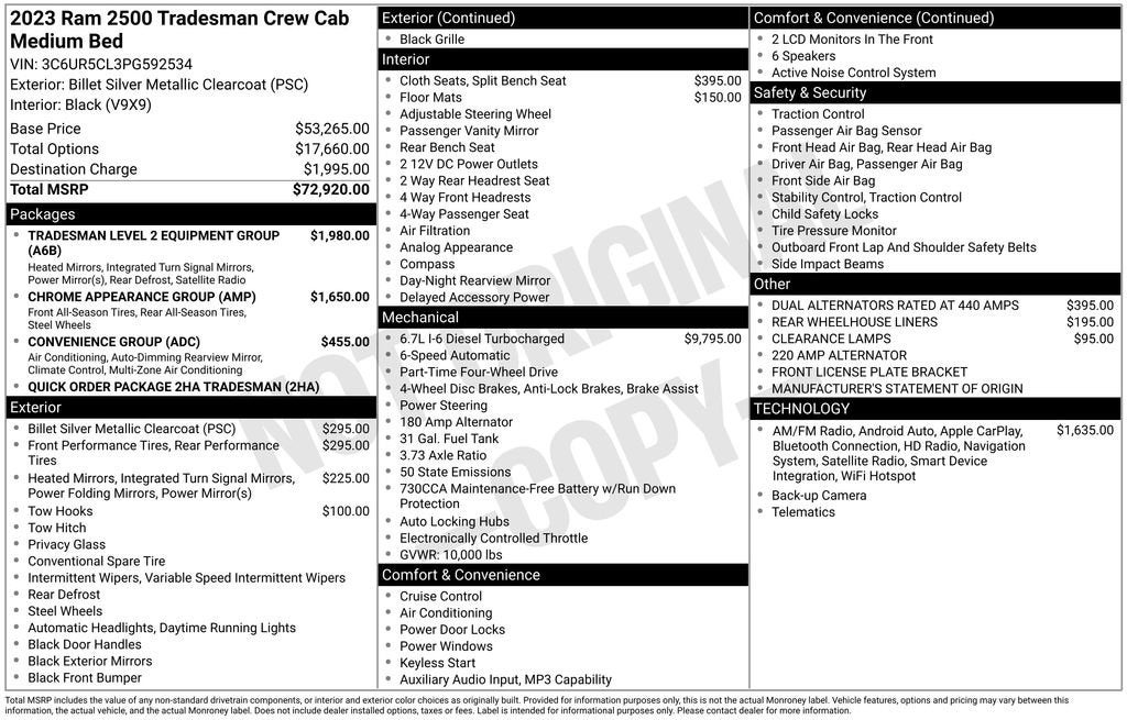 2023 RAM 2500 Tradesman