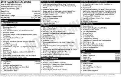 2019 Hyundai SANTA FE Limited