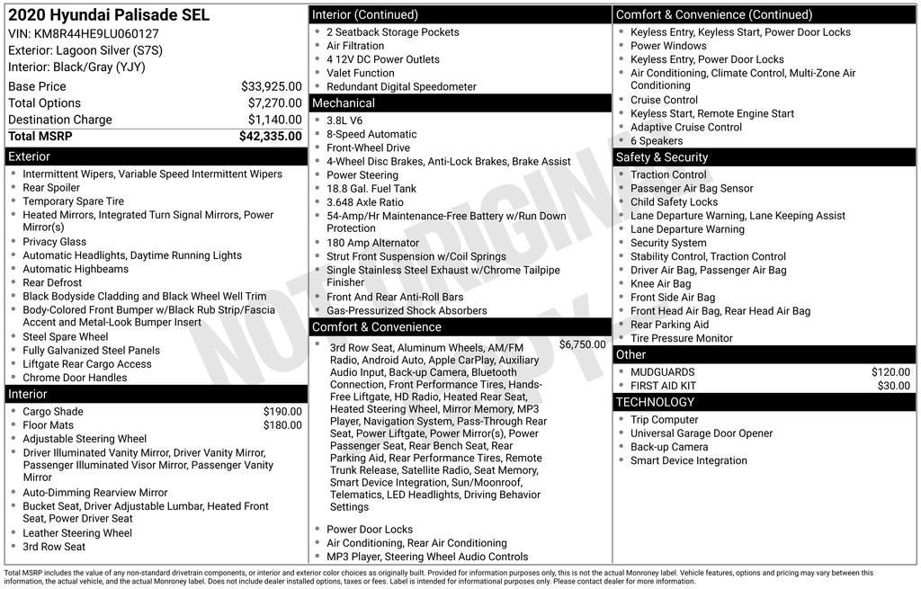 2020 Hyundai PALISADE SEL