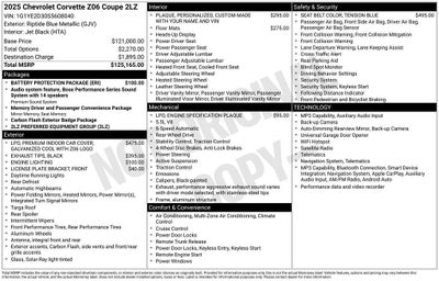 2025 Chevrolet Corvette Z06 2LZ