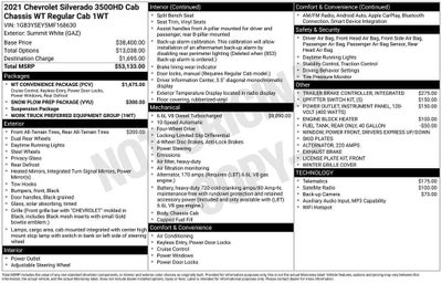 2021 Chevrolet Silverado 3500 HD Chassis Cab Work Truck