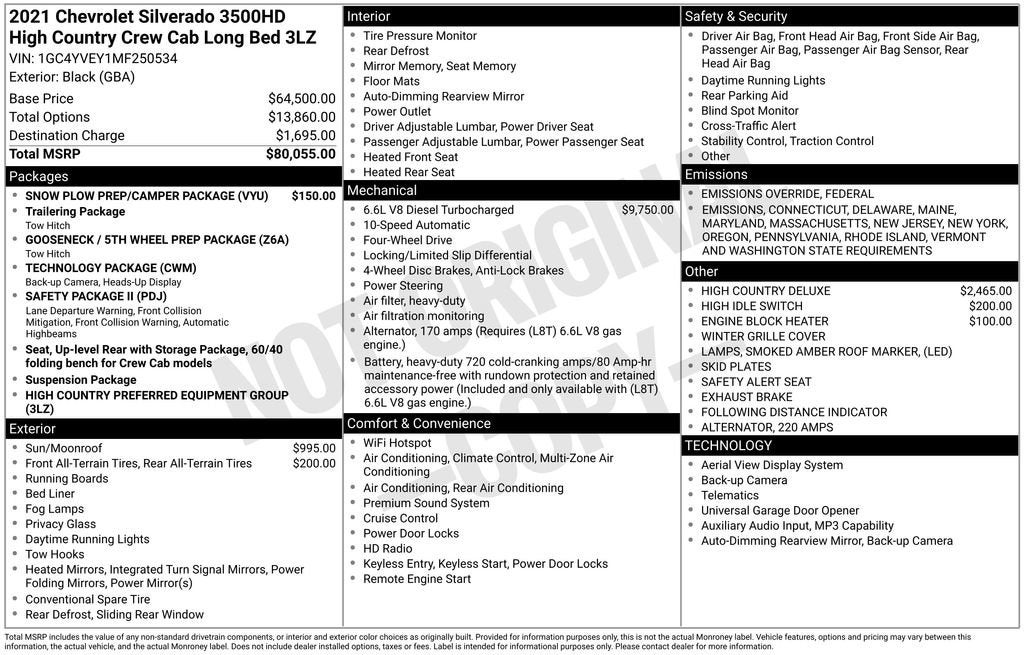 2021 Chevrolet Silverado 3500 HD High Country