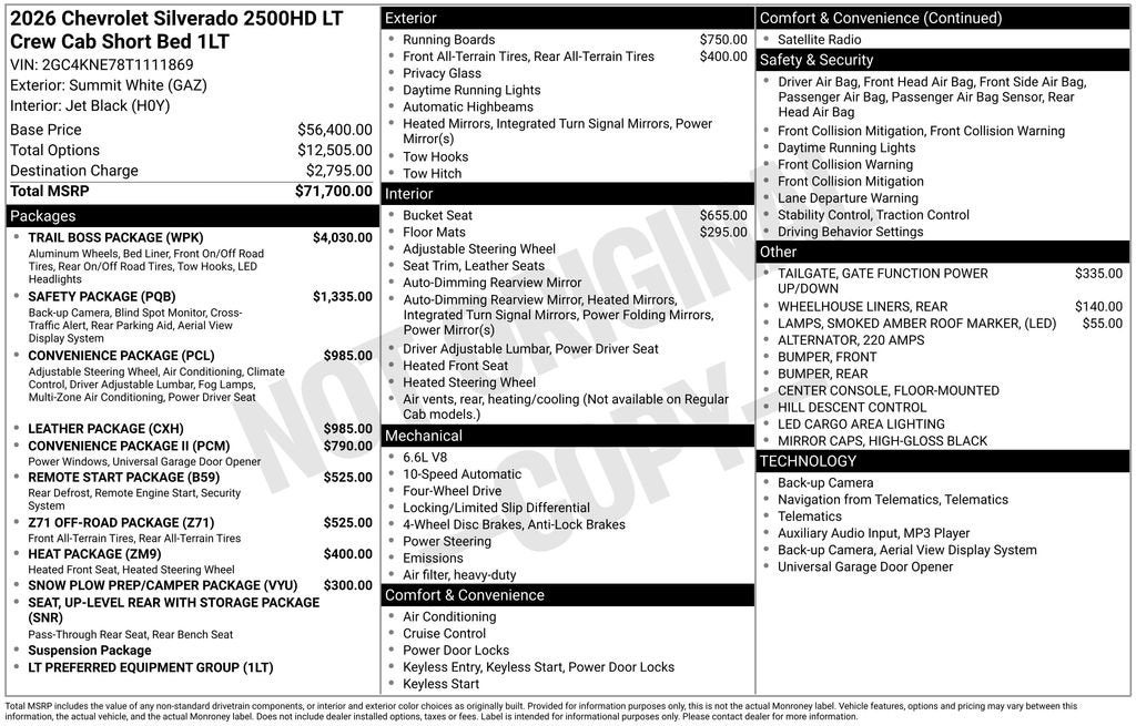 2026 Chevrolet Silverado 2500 HD LT