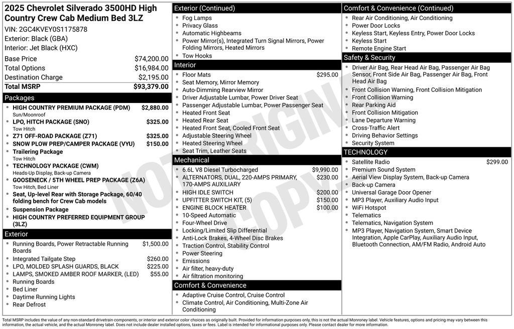 2025 Chevrolet Silverado 3500 HD High Country