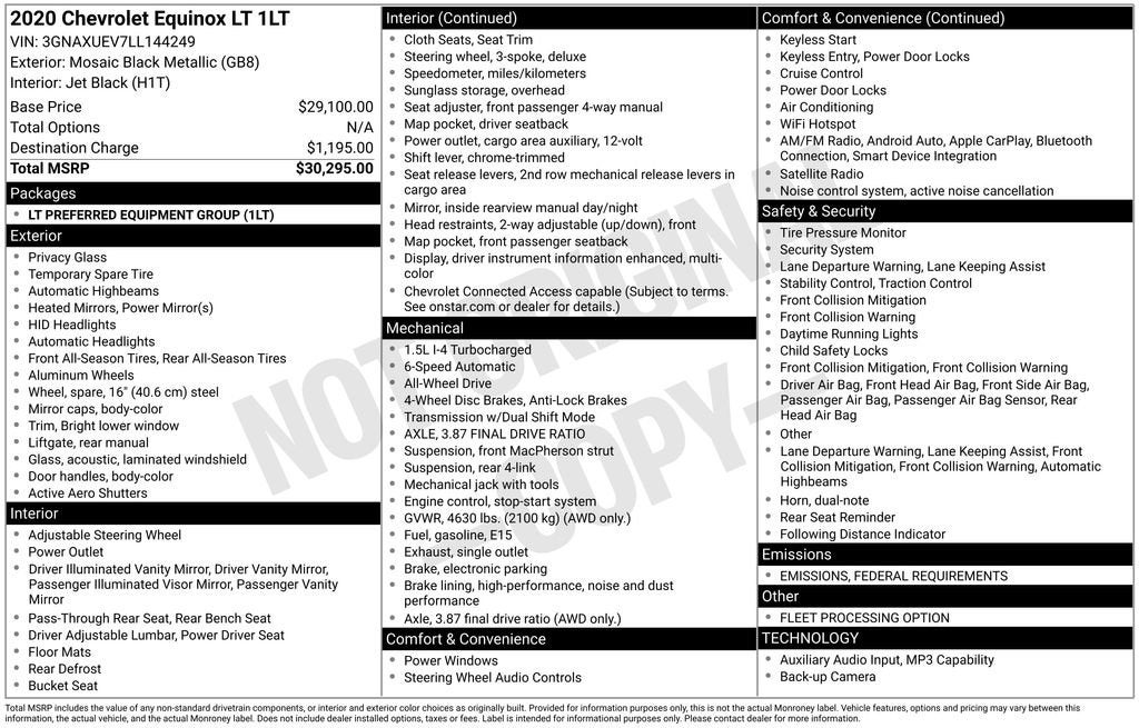 2020 Chevrolet Equinox LT