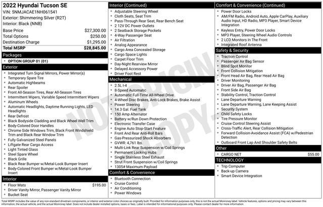 2022 Hyundai TUCSON SE