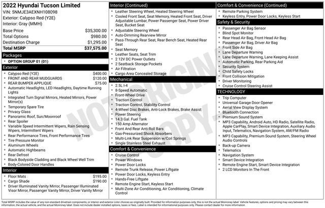 2022 Hyundai TUCSON Limited