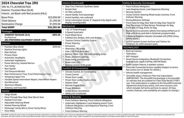 2024 Chevrolet Trax 2RS
