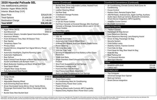 2020 Hyundai PALISADE SEL