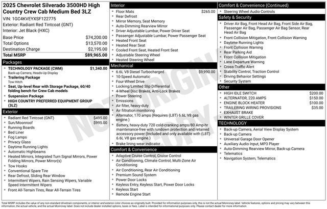 2025 Chevrolet Silverado 3500 HD High Country