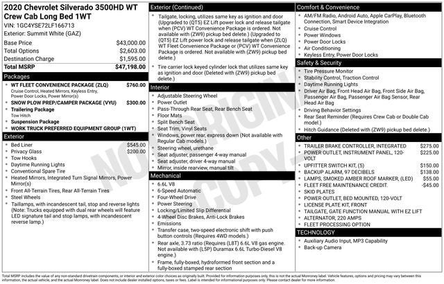 2020 Chevrolet Silverado 3500 HD Work Truck