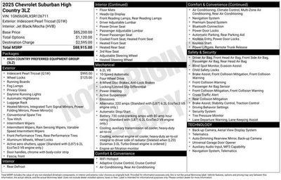2025 Chevrolet Suburban High Country