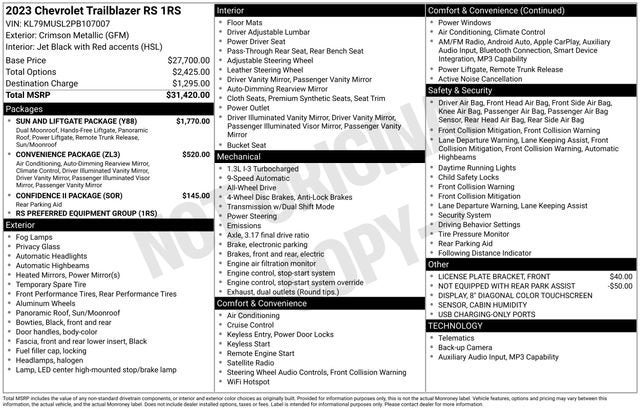 2023 Chevrolet Trailblazer RS